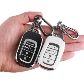 Key Fob Cover for Honda 2022 2023 2024 Accord Civic Pilot - Soft TPU Key Case for Honda CR-V HR-V Sport SI EX EX-L Touring Odyssey 5 Buttons Remote Key Fob (Pack of 2)