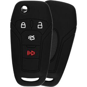 KeyGuardz Keyless Entry Remote Car Flip Key Fob Outer Shell Cover Soft Rubber Case for Ford Fusion N5F-A08TAA