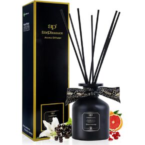 Reed Diffuser Set, 5.07 oz(150ml) Essential Oil Reed Diffuser with 8 Scent Sticks in Oil, Stick Diffusers for Home, Office, Bathroom Shelf Decor, and Gifts (Elegant WhiteTea)