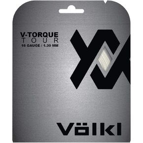 VOLKL V-Torque Tour | Tennis Racquet String | Great Feel, Spin and Control | Co-Polymer String (White, 17, Set)