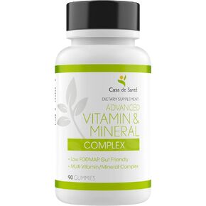 Advanced Vitamin & Mineral Gummies, Low FODMAP Certified| Crohn's Supplement| Crohn's & Colitis Supplements| IBD, IBS, SIBO or Malabsorption Nutritional Support| Gut Friendly, No Bloating