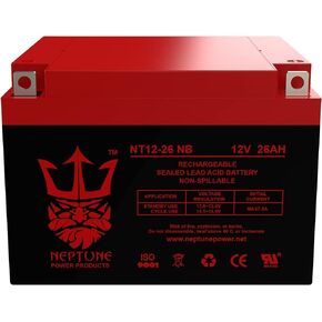 Neptune Brand 12V 26AH SLA High Performance Replacement Battery for Car Stereo Audio AGM Battery Blockshakers 12V 26AH 925 Watts