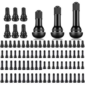 8 Pcs TR413 Tubeless Valve Stems,Tire Valve Stems,Rubber Valve Stem Caps,Snap-in Valve Stems Standard Length for Car Tubeless Rim Holes Replacement