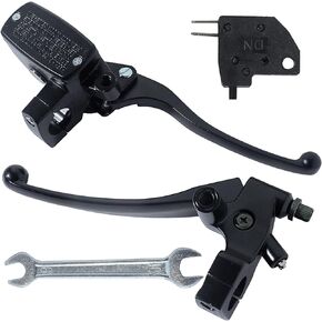 Universal Motorcycle 1" 25mm Brake Clutch Master Cylinder Lever Compatible with Honda Kawasaki Suzuki Yamaha（Silver）
