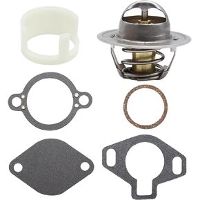 160° Thermostat Kit 807252Q5 with Gaskets and Housing Sleeve 23-806922 Replacement for Sierra Mercruiser V6 & V8 4.3L, 5.0L, 5.7L Replaces #807252T5 807252T8 23806922