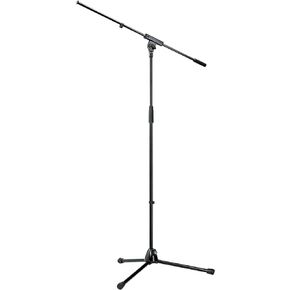K&M Konig & Meyer 21060.500.87 Tripod Microphone Stand With Boom Arm | Clutch Height Adjustment | Soft-Touch Lock | Folding Leg Design | Zinc Die-Cast Base | German Made | Gray Powder Coated
