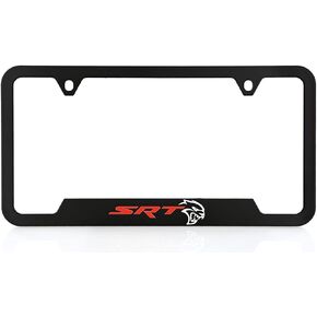 Dodge Challenger SRT Hellcat Plastic Black License Plate Frame Tag Holder