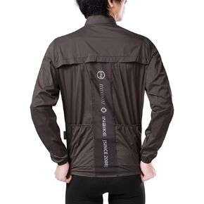 INBIKE Lightweight Cycling Jackets, Quick-dry Packable Thin Breathable Water-resistant Jackets with 2 Pockets for Men Women
