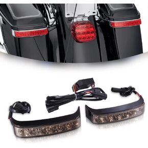 DREAMIZER Saddlebag Luggage Tail Light LED Rear Lamp Compatible with Touring 14-20 Street Glide Road King Special Ultra CVO Limited - Chrome Housing,Smoked Lens