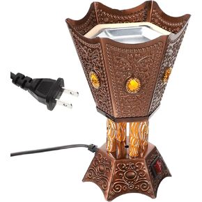 Arabic Incense Burner Electric Incense Burner Bakhoor Burner Holder Middle Eastern Style Electric Censer Yoga Spa Burner for Office Home Decor Oud Frankincense Resin Burner