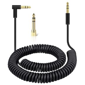 Studio3.0 Cable Replacement Coiled Audio Cord Compatible with Beats by Dr.Dre Solo4 Solo3 Solo2 Solo HD Studio2 Studio Pro/Detox Mixr Executive Headphones and Pill Speaker