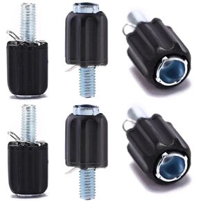 6 Pack Barrel Adjuster Screw M5 Downtube Adjusting End Tube Ajusters for Rear Derailleur Mountain Road Bike Brakes Groupset Bicycle Shifter Frame Cable Tension Regulator