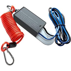Trailer Breakaway Switch, Coiled Cable,Breakaway Cable and Switch for RV Towing Trailer