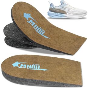 Adjustable Orthopedic Heel Lift Insert, Adjust a Lift Heel Lift Insole for Leg Length Discrepancies, Heel Spurs, Heel Pain, Sports Injuries, Achilles tendonitis, Height Increase, Beige, 3 Layers Large