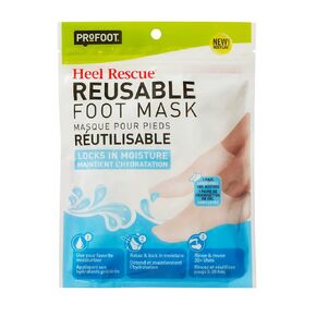 Profoot Heel Rescue Reusable Foot Mask, 1 Pair Latex-Free Gel Booties