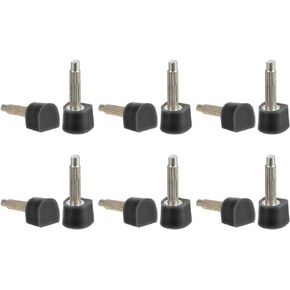 6 Pairs TPU High Heel Tips Shoes Replacement Tap Caps for Women High Heel Shoes 3mm Thick Core Pin, 7x7mm U-Shape Heel Repair Caps, Beige