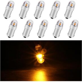 10PCS BA9S BA9 1895 1891 53 57 64111 3893 47830 Car Error Free LED Bulb, Super Bright 3030-SMD Interior Auto Bulbs Replacemet for Dome Map License Plate Glove Box, Universal Fit（White）