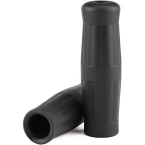 1 Pair 1"-7/8" Universal Motorcycle Bike Vintage Classic Handlebar Hand Grips Bar(Black)