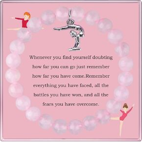 Gymnastics Lover Gift Gymnast Gifts Gymnastics Inspiration Gifts Sport Charm Bracelet Gymnastics Gifts Gymnastics Jewelry for Women Girls
