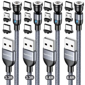 60W USB C to USB C Charger Cable, 3pcs Phone 15 USB C charging cable PD3.0 180°type C charging cable for Phone 15/15pro/15plus/15 pro max laptop tablet (3.3FT+6.6FT+6.6FT) (Black, 3.3FT+6.6FT+6.6FT)