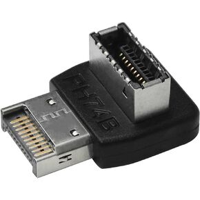 Computer Motherboard USB3.1 Type-E Interface 90-Degree Right Angle Bent Head with Shell PH74B Right Angle Bent Head USB E Adapter for Computer Motherboard