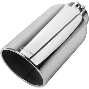 Upower Diesel Exhaust Tip 5 inch Inlet 8 inch Outlet 18" Length Stainless Steel Bolt on Exhaust Tailpipe 5" x 8" x 18" Long Universal Car Trucks Tailpipe Tip