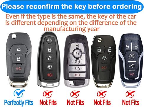 Tukellen لغطاء مفتاح Ford Key Fob الناعم من مادة TPU للحماية الكاملة غطاء مفتاح متوافق مع Ford F150 F250 F350 F450 F550 Explorer Ranger Escape Key Shell (أحمر) in Kuwait