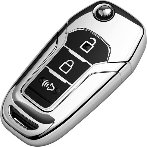Tukellen لغطاء مفتاح Ford Key Fob الناعم من مادة TPU للحماية الكاملة غطاء مفتاح متوافق مع Ford F150 F250 F350 F450 F550 Explorer Ranger Escape Key Shell (أحمر) in Kuwait