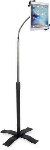 Gooseneck Floor Stand – CTA Height-Adjustable Gooseneck Floor Stand with 360-Degree Rotation for iPad 10th Gen 10.9" - iPad 7/8/9 Gen 10.2" - iPad Air 4 & 7-13" Tablets - Black (PAD-AFS) in Saudi Arabia