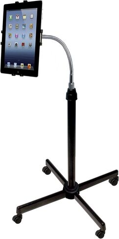 Gooseneck Floor Stand – CTA Height-Adjustable Gooseneck Floor Stand with 360-Degree Rotation for iPad 10th Gen 10.9" - iPad 7/8/9 Gen 10.2" - iPad Air 4 & 7-13" Tablets - Black (PAD-AFS) in Saudi Arabia