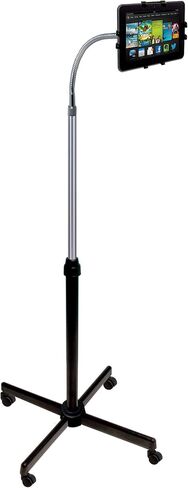Gooseneck Floor Stand – CTA Height-Adjustable Gooseneck Floor Stand with 360-Degree Rotation for iPad 10th Gen 10.9" - iPad 7/8/9 Gen 10.2" - iPad Air 4 & 7-13" Tablets - Black (PAD-AFS) in Saudi Arabia