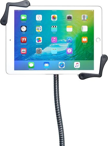Gooseneck Floor Stand – CTA Height-Adjustable Gooseneck Floor Stand with 360-Degree Rotation for iPad 10th Gen 10.9" - iPad 7/8/9 Gen 10.2" - iPad Air 4 & 7-13" Tablets - Black (PAD-AFS) in Saudi Arabia