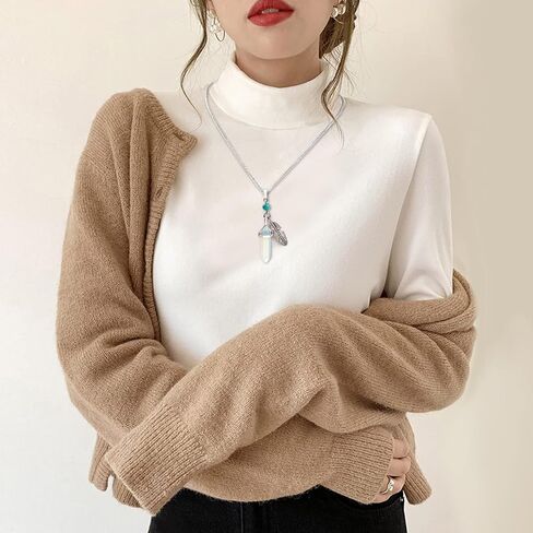Hexagonal Pendant Necklace with Leaf Decor Adjustable Chain Reiki Energy Healing Crystals Stone Gemstone Point Natural Spiritual Quartz Jewelry for Women Men in Saudi Arabia