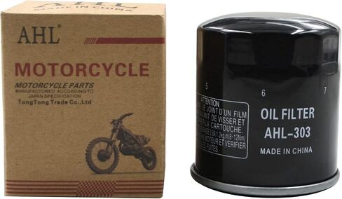 AHL 303 Oil Filter for Yamaha XV1900 Roadliner/Stratoliner S 1900 2006-2011,XV1700 ROAD STAR 1700cc 2004-2015,YFM350 BRUIN AUTO 2X4 350 2004-2006,YZF R6 599 1999-2005,YZF R1 998 1998-2006 in Kuwait