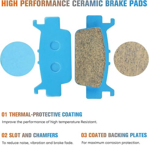 Youxmoto Ceramic Brake Pads for Honda Pioneer 1000 M3 / 1000 M5-2016 2017 2018 2019 2020 2021 2022, Front and Rear Brake Pads for Honda Talon 1000R / 1000X / 1000X-4-2019-2022, 4 Sets in Saudi Arabia