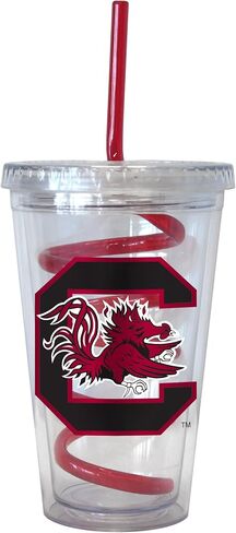 NCAA South Carolina Fighting Gamecocks Tumbler with Swirl Straw, 16-ounce in Saudi Arabia