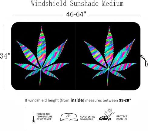 [2024 Upgrade] TDCQQGQQ American Flag Car Windshield Sun Shades, Car Sun Shade for Front Window for Car SUV Truck, Protect The Vehicle from High Temperature Damage and Uv Reflection,63 L x 33.5" W in Kuwait