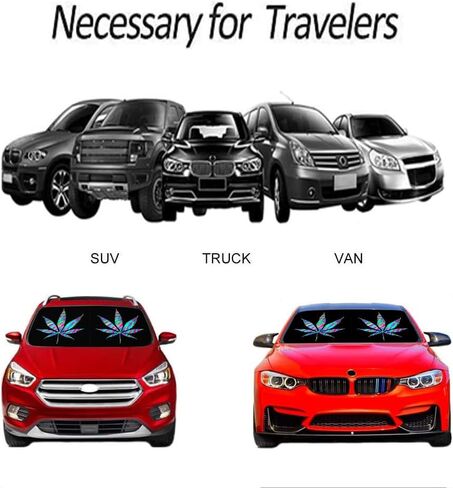 [2024 Upgrade] TDCQQGQQ American Flag Car Windshield Sun Shades, Car Sun Shade for Front Window for Car SUV Truck, Protect The Vehicle from High Temperature Damage and Uv Reflection,63 L x 33.5" W in Kuwait