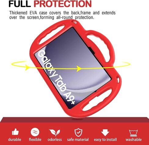 AVAWO Kids Case for Samsung Galaxy Tab A9+/A9 Plus 11 Inch 2023 Case, with Strap, Shockproof Lightweight Handle Stand 2023 Model (SM-X210/X216/X218) with Lanyard, Blue in Saudi Arabia