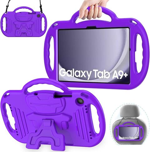 AVAWO Kids Case for Samsung Galaxy Tab A9+/A9 Plus 11 Inch 2023 Case, with Strap, Shockproof Lightweight Handle Stand 2023 Model (SM-X210/X216/X218) with Lanyard, Blue in Saudi Arabia