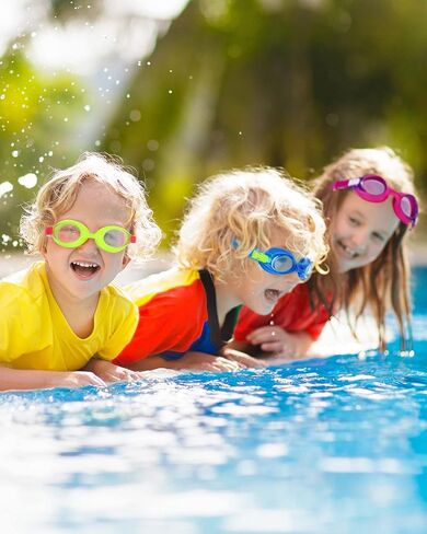 6 أزواج من نظارات السباحة للأطفال 4-9 نظارات سباحة واضحة وواسعة الرؤية للأطفال مضادة للضباب نظارات السباحة بإطار من السيليكون نظارات الأطفال in Saudi Arabia