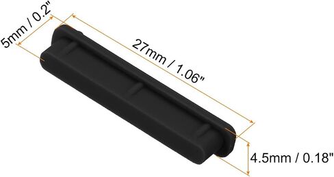 MECCANIXITY 25pcs SD Port Duct Covers Caps Silicone Plugs حامي لكاميرا الكمبيوتر المحمول أنثى SD التوصيل، أسود in Saudi Arabia