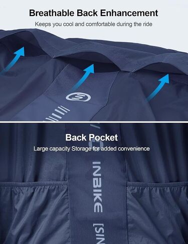 INBIKE Lightweight Cycling Jackets, Quick-dry Packable Thin Breathable Water-resistant Jackets with 2 Pockets for Men Women in Saudi Arabia