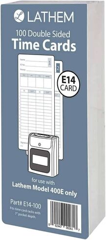 E14-100 بطاقات زمنية، نصف أسبوعية/شهرية/نصف شهرية/أسبوعية، وجهان، 7 بوصة in Kuwait