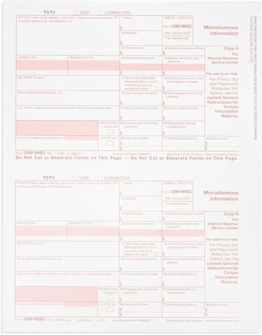 1099 MISC Forms 2023, 5 Part Tax Forms Kit, 25 Vendor Kit of Laser Forms Designed for QuickBooks and Accounting Software in Saudi Arabia