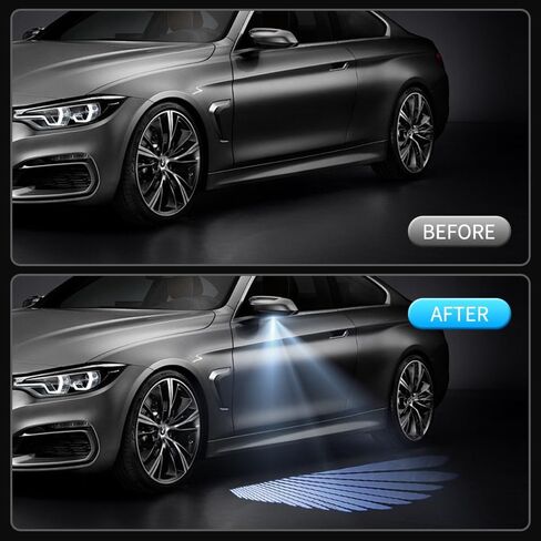 مرآة الرؤية الخلفية الجانبية للسيارة، أضواء الترحيب، جناح الملاك، جهاز عرض LED عالمي، ضوء الليزر، ملحقات الإضاءة المحيطة لجميع العلامات التجارية وجميع الموديلات in Kuwait