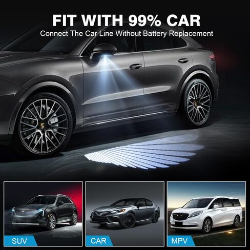 مرآة الرؤية الخلفية الجانبية للسيارة، أضواء الترحيب، جناح الملاك، جهاز عرض LED عالمي، ضوء الليزر، ملحقات الإضاءة المحيطة لجميع العلامات التجارية وجميع الموديلات in Kuwait