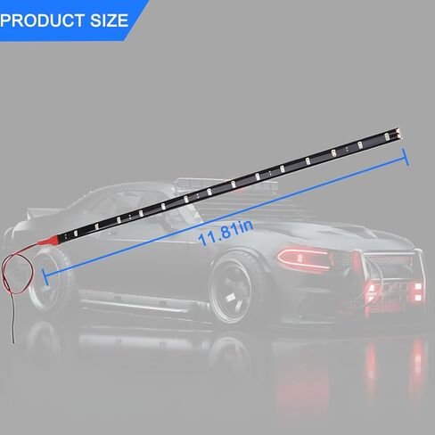 8 قطع 30 سم شريط إضاءة LED للسيارة، 12 فولت مقاوم للماء DRL أثناء النهار والجري المرن ضوء النيون للديكور الداخلي والخارجي، عالمي للمركبات والقوارب وعربة الجولف البحرية (أبيض) in Kuwait