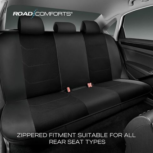 Car Seat Cover, Leather Carbon Fiber Full Set Car Seat Cover, Automotive Interior Cover, Universal Fit for Most Cars, SUVs and Trucks and Vans Airbag Compatible (Full Set Red) in Kuwait