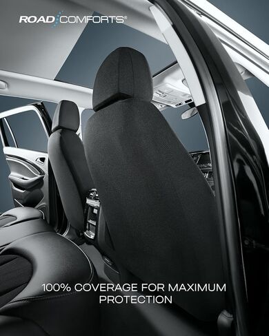 Car Seat Cover, Leather Carbon Fiber Full Set Car Seat Cover, Automotive Interior Cover, Universal Fit for Most Cars, SUVs and Trucks and Vans Airbag Compatible (Full Set Red) in Kuwait